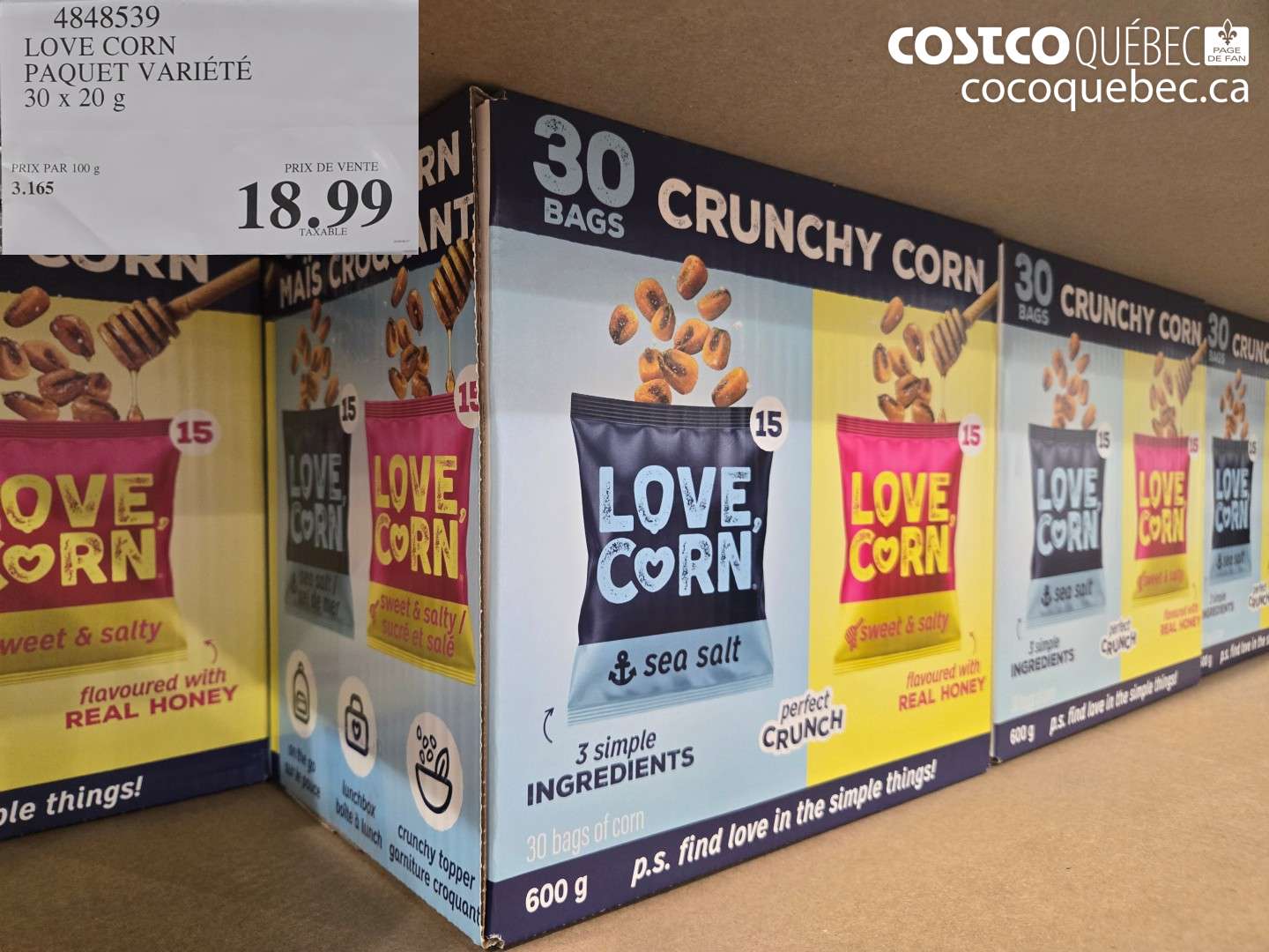 4848539 LOVE CORN PAQUET VARIÉTÉ $18.99