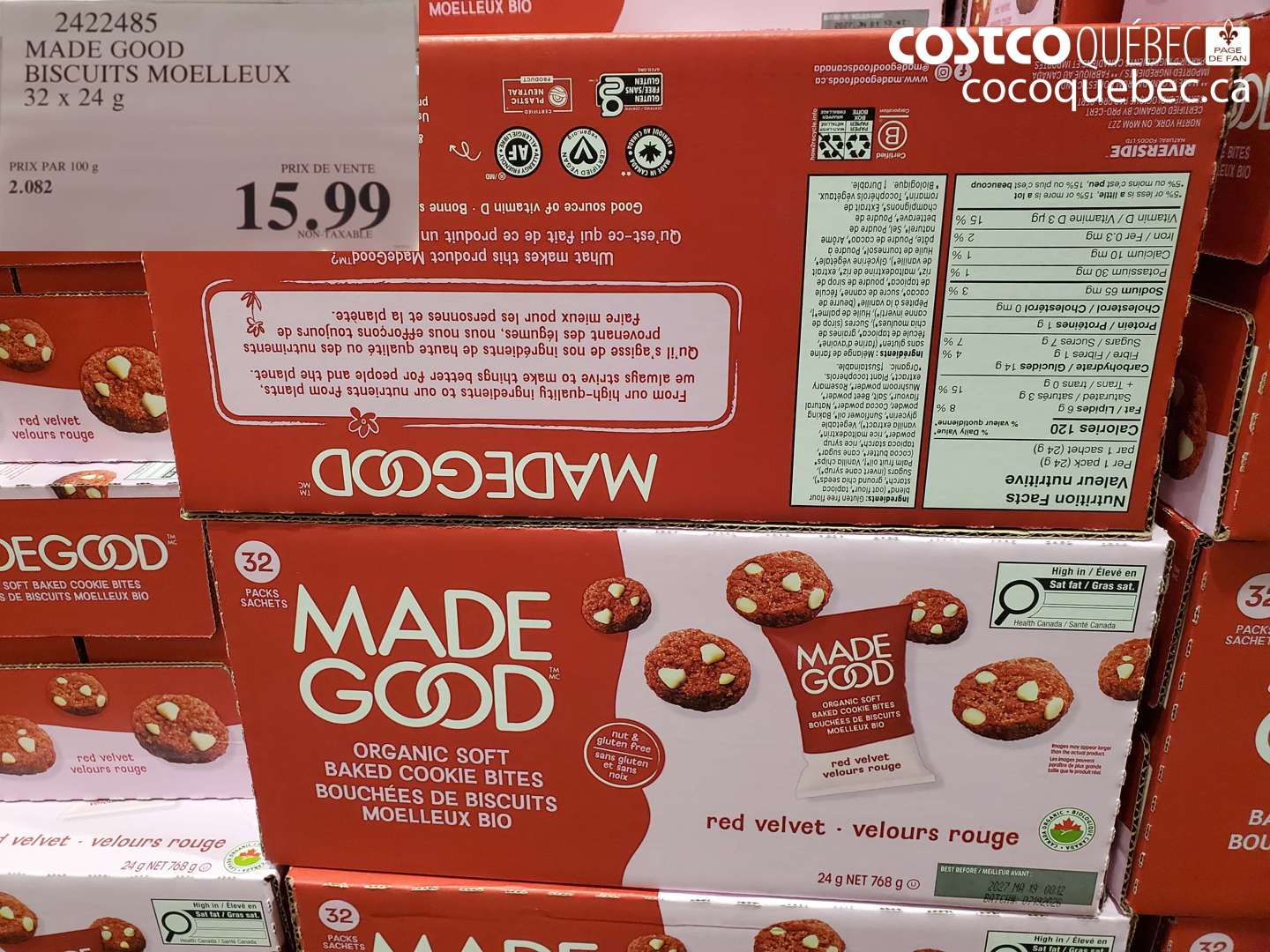 2422485 MADE GOOD BISCUITS MOELLEUX $15.99