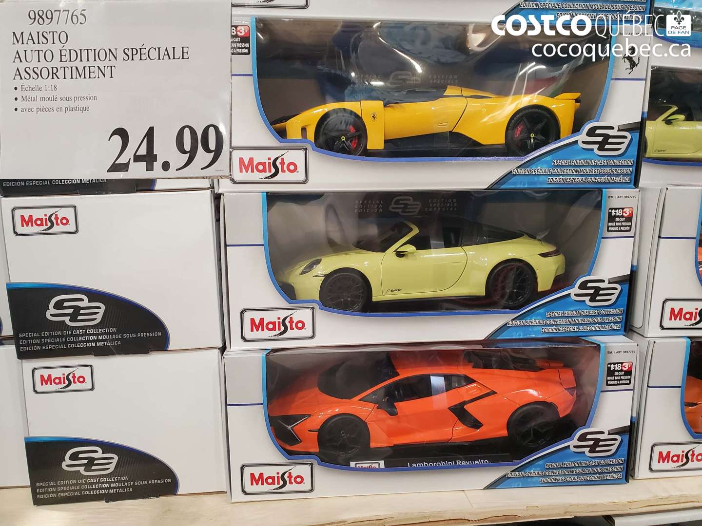 9897765 MAISTO AUTO ÉDITION SPÉCIALE ASSORTIMENT $24.99