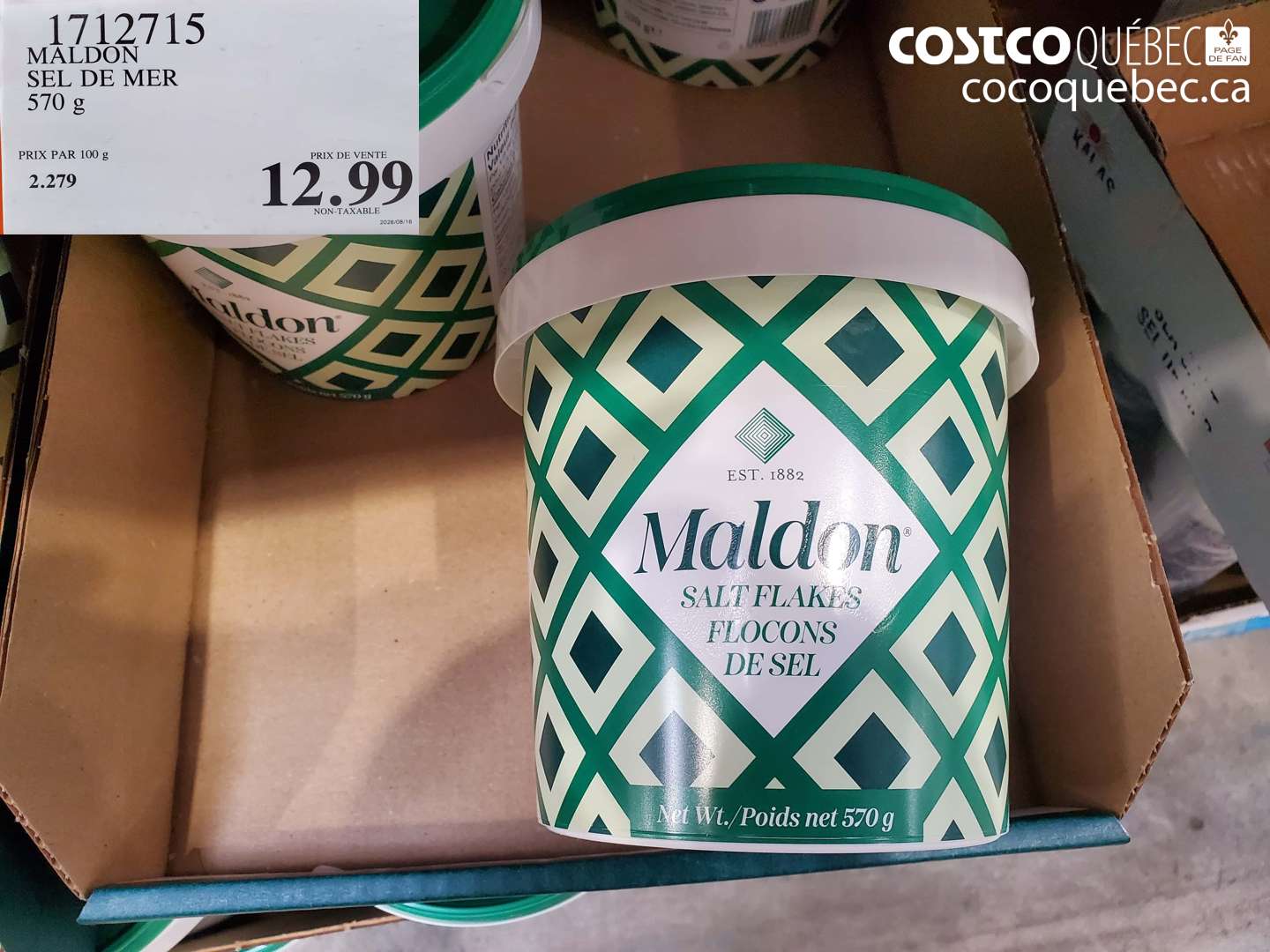 1712715 MALDON SEL DE MER 570 G $12.99