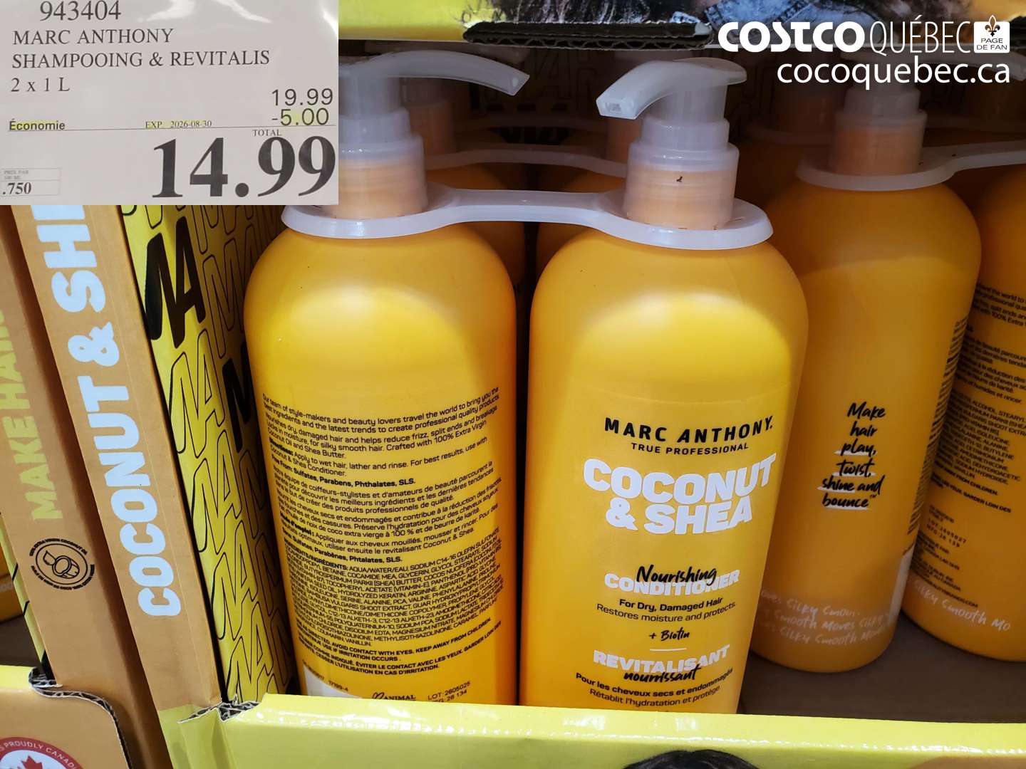 943404 MARC ANTHONY SHAMPOOING & REVITALIS ($5.00 INSTANT SAVINGS EXPIRES ON 2026-08-30) $14.99
