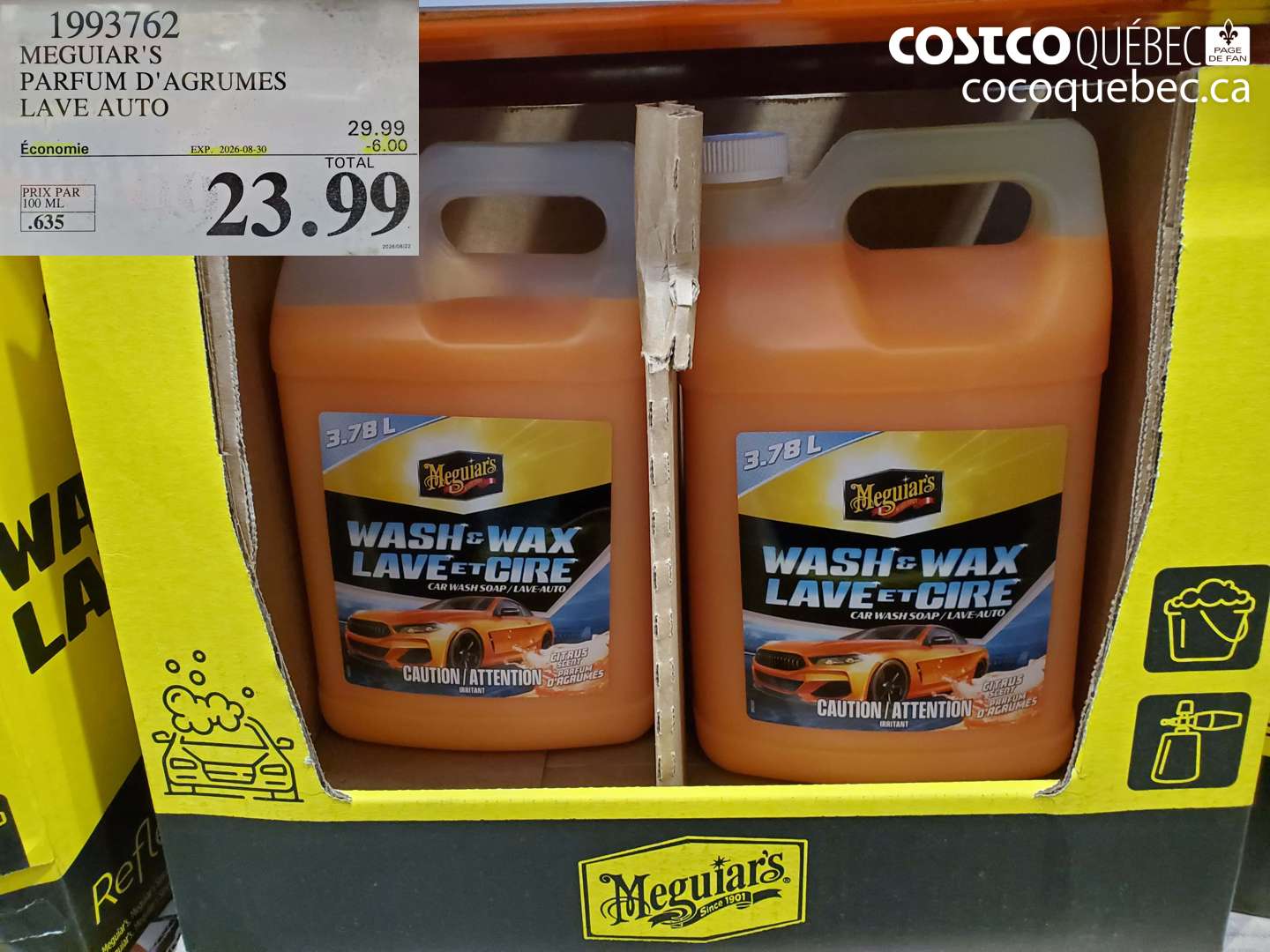 1993762 MEGUIAR'S PARFUM D'AGRUMES LAVE AUTO ($6.00 INSTANT SAVINGS EXPIRES ON 2026-08-30) $23.99