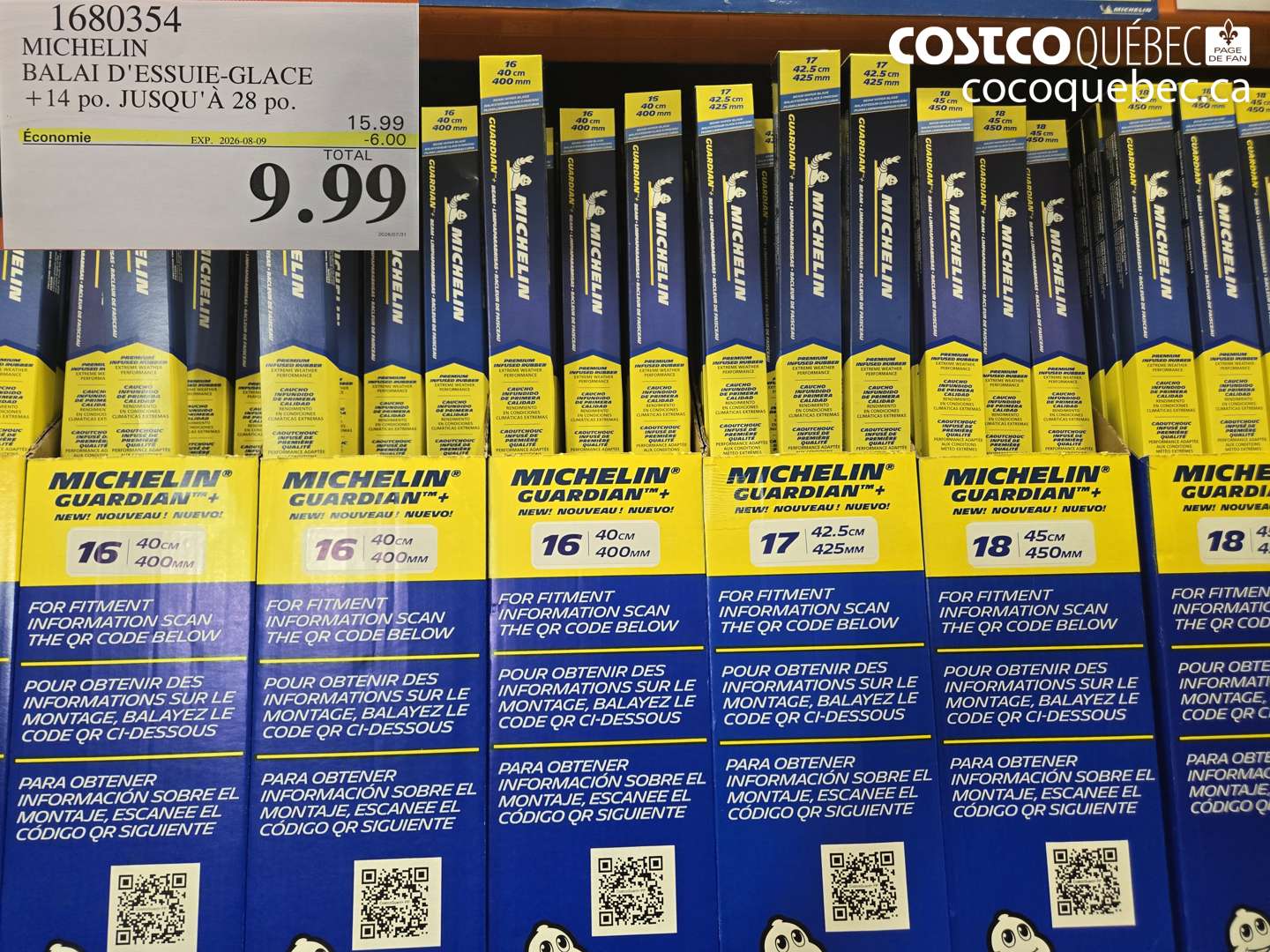 1680354 MICHELIN BALAI D'ESSUIE-GLACE +14 PO. JUSQU'À 28 PO. ($6.00 INSTANT SAVINGS EXPIRES ON 2026-08-09) $9.99