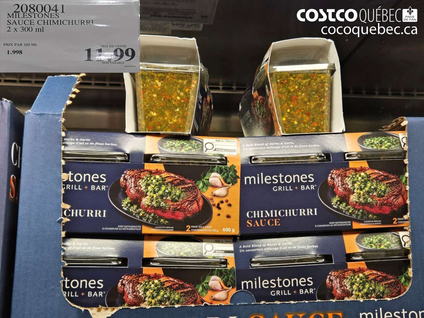 2080041 MILESTONES SAUCE CHIMICHURRI 2 X 300 ML $11.99