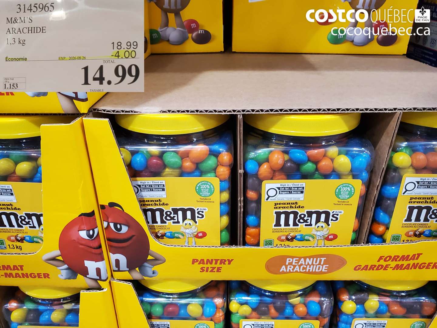3145965 M&M'S ARACHIDE ($4.00 INSTANT SAVINGS EXPIRES ON 2026-08-26) $14.99