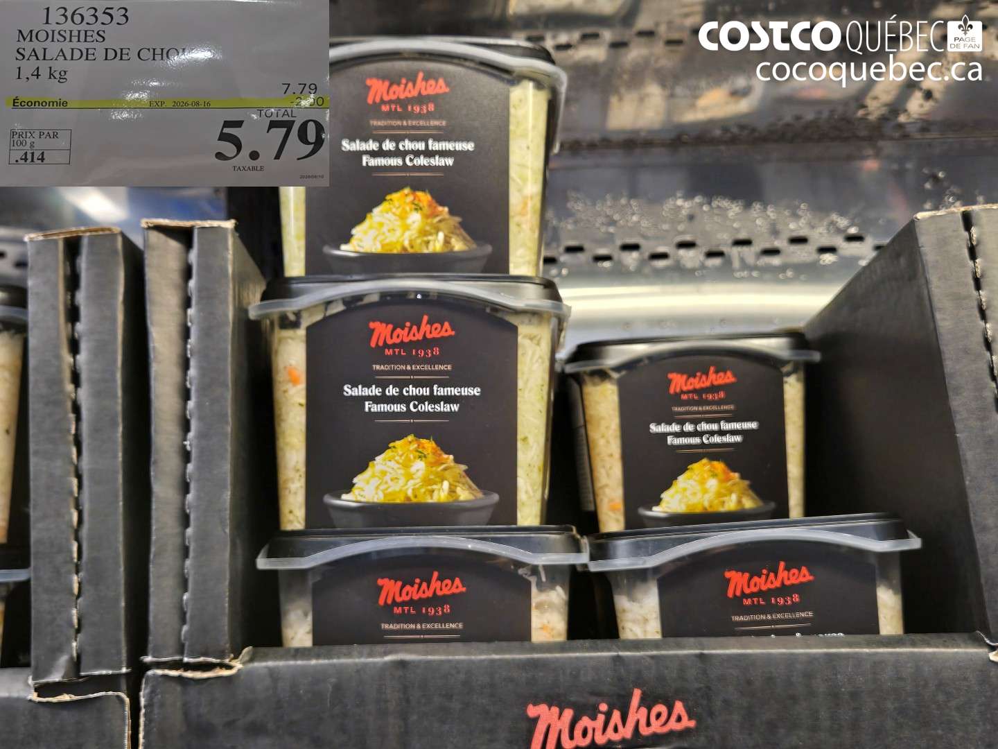 136353 MOISHES SALADE DE CHOU ($2.00 INSTANT SAVINGS EXPIRES ON 2026-08-16) $5.79