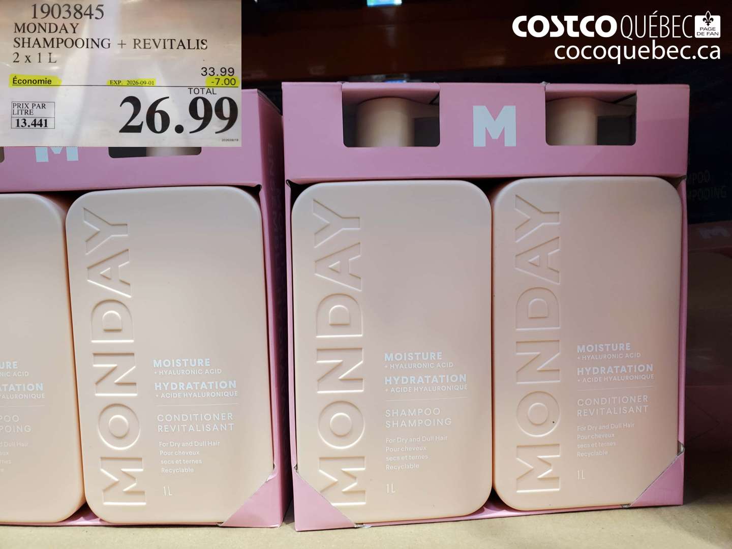 1903845 MONDAY SHAMPOOING + REVITALIS ($7.00 INSTANT SAVINGS EXPIRES ON 2026-09-01) $26.99