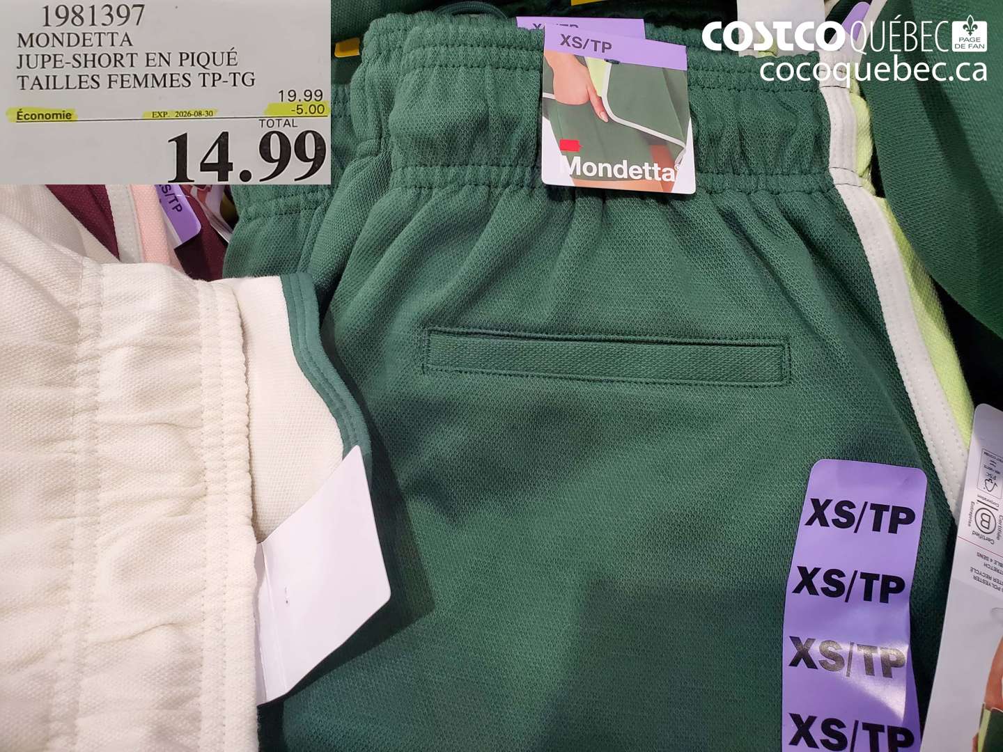 1981397 MONDETTA JUPE-SHORT EN PIQUÉ TAILLES FEMMES TP-TG ($5.00 INSTANT SAVINGS EXPIRES ON 2026-08-30) $14.99