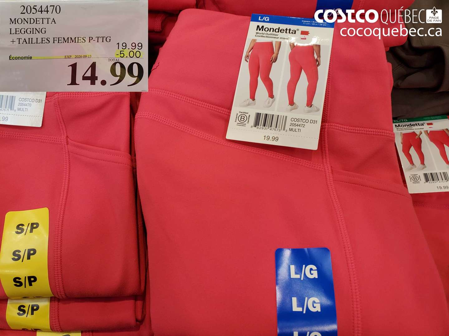 2054470 MONDETTA LEGGING ($5.00 INSTANT SAVINGS EXPIRES ON 2026-09-13) $14.99