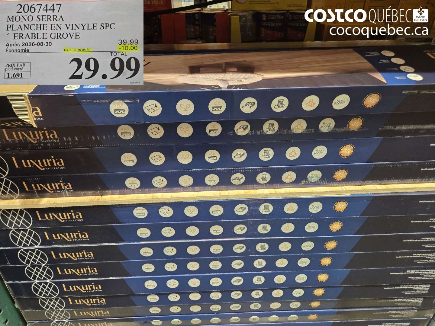 2067447 MONO SERRA PLANCHE EN VINYLE SPC ÉRABLE GROVE ($10.00 INSTANT SAVINGS EXPIRES ON 2026-08-30) $29.99