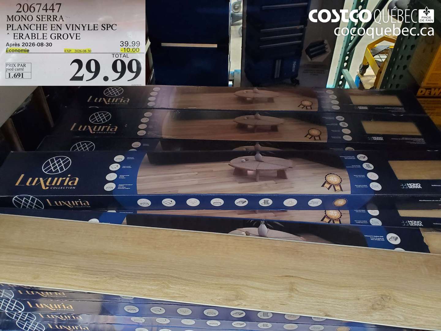 2067447 MONO SERRA PLANCHE EN VINYLE SPC ERABLE GROVE ($10.00 INSTANT SAVINGS EXPIRES ON 2026-08-30) $29.99