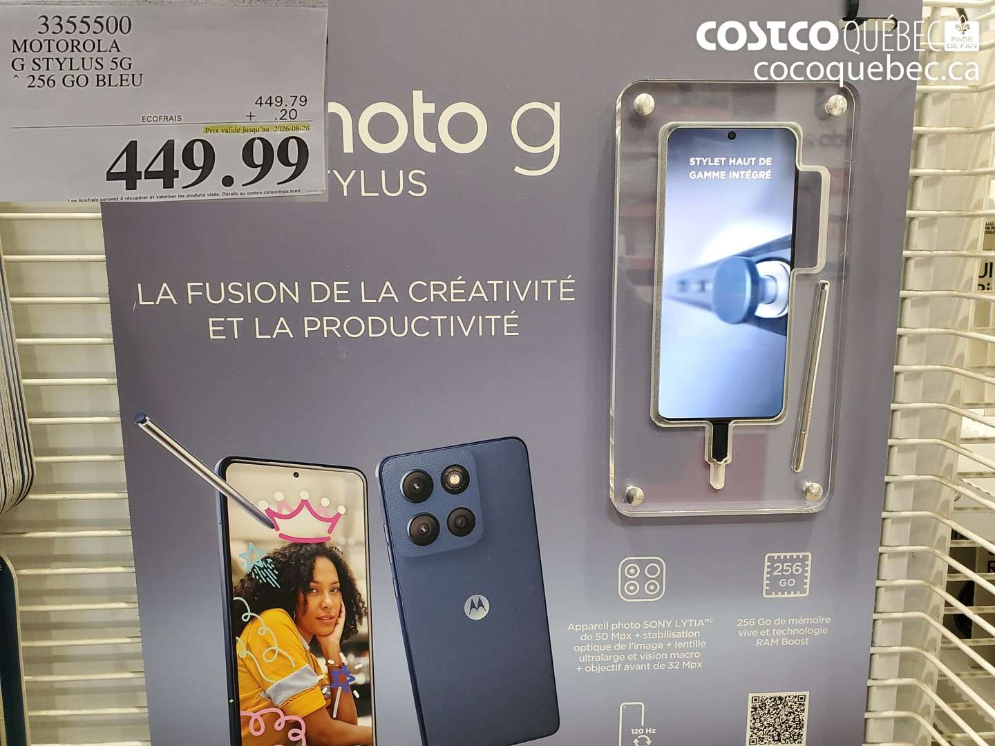 3355500 MOTOROLA G STYLUS 5G (EXPIRES ON 2026-08-26) $449.99