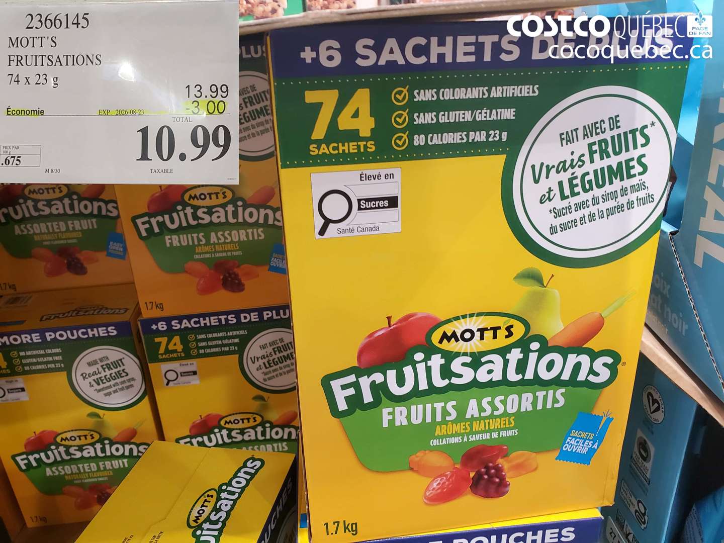 2366145 MOTT'S FRUITSATIONS ($3.00 INSTANT SAVINGS EXPIRES ON 2026-08-23) $10.99