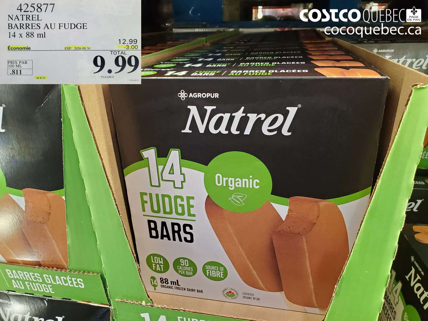 425877 NATREL BARRES AU FUDGE ($3.00 INSTANT SAVINGS EXPIRES ON 2026-08-30) $9.99
