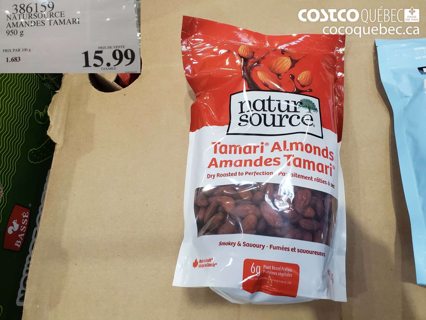 386159 NATURSOURCE AMANDES TAMARI $15.99