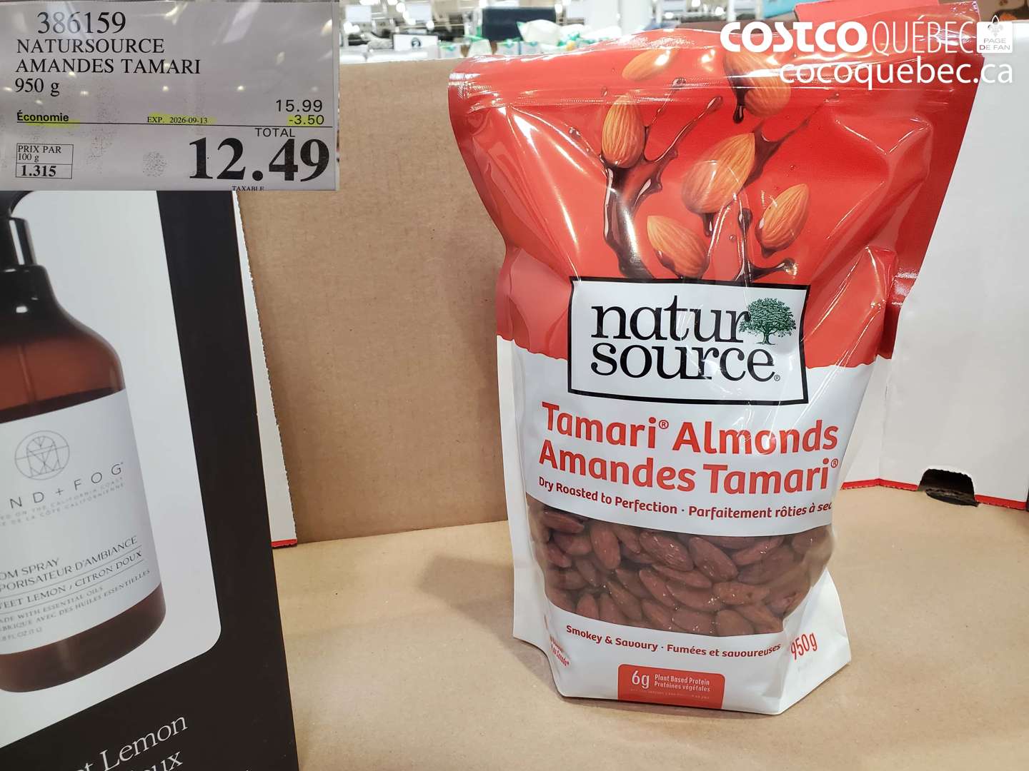 386159 NATURSOURCE AMANDES TAMARI ($3.50 INSTANT SAVINGS EXPIRES ON 2026-09-13) $12.49