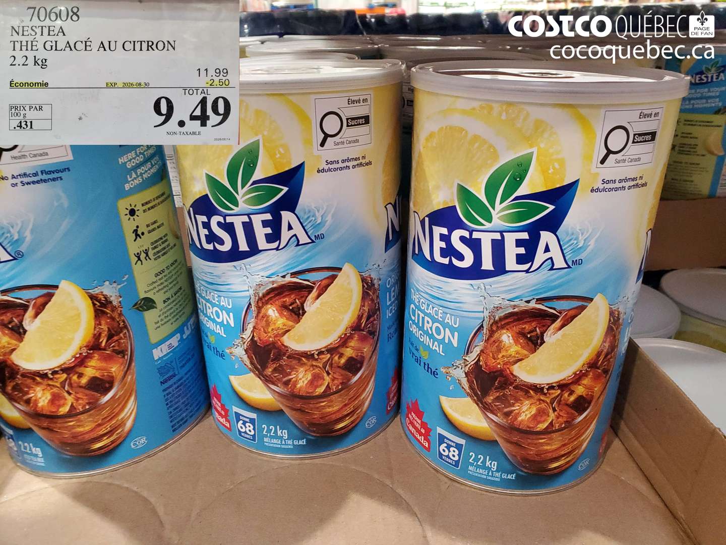 70608 NESTEA THÉ GLACÉ AU CITRON ($2.50 INSTANT SAVINGS EXPIRES ON 2026-08-30) $9.49