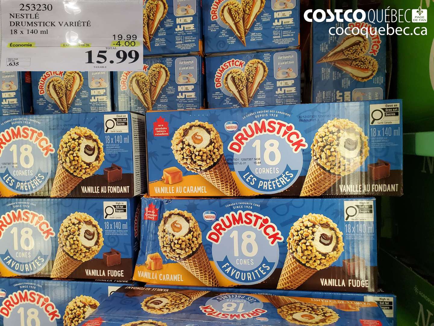 253230 NESTLÉ DRUMSTICK VARIÉTÉ ($4.00 INSTANT SAVINGS EXPIRES ON 2026-08-26) $15.99