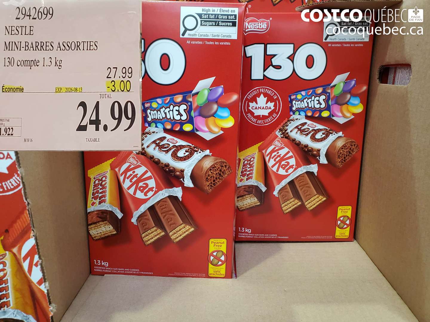 2942699 NESTLE MINI-BARRES ASSORTIES ($3.00 INSTANT SAVINGS EXPIRES ON 2026-08-13) $24.99