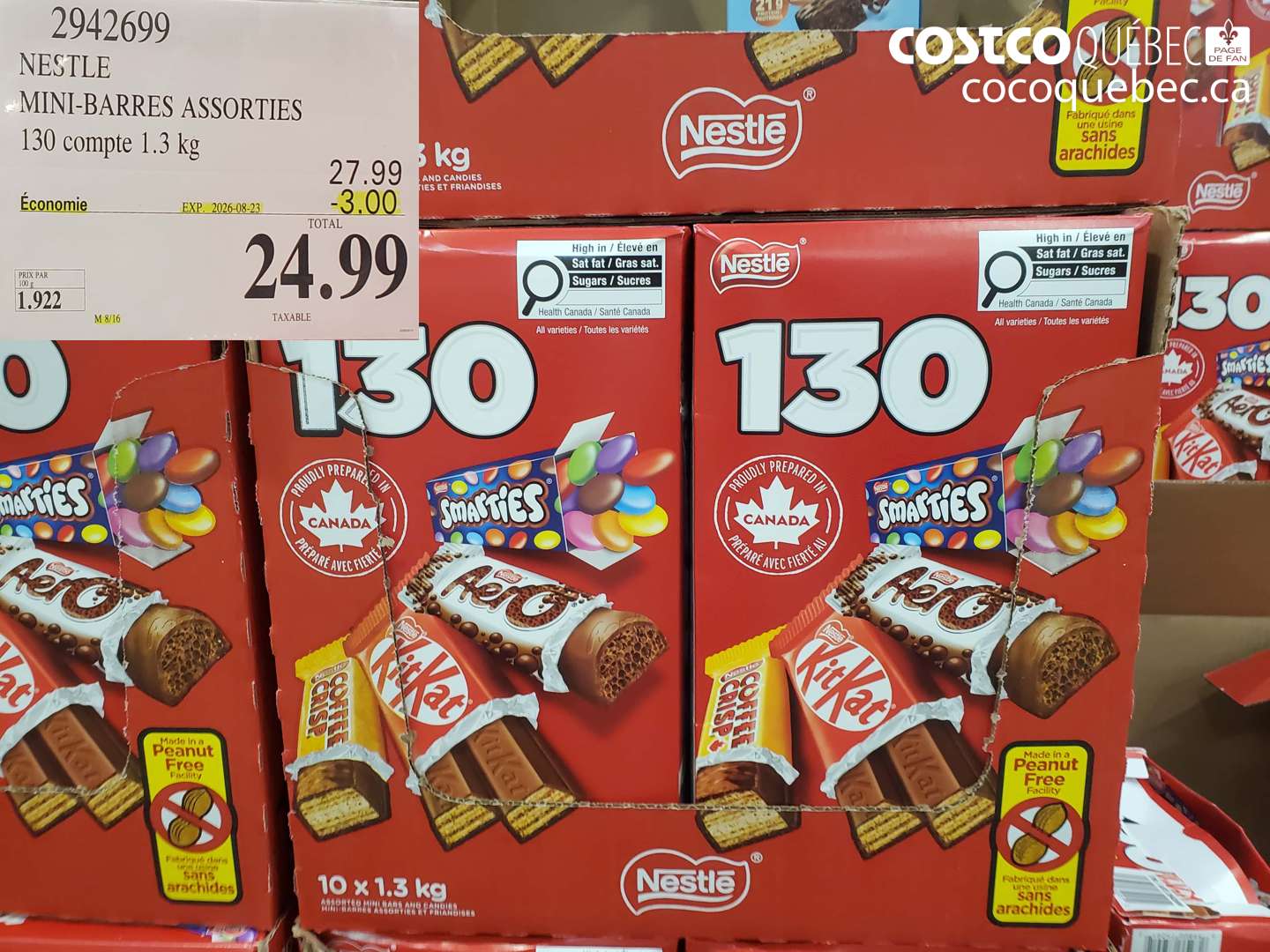 2942699 NESTLE MINI-BARRES ASSORTIES ($3.00 INSTANT SAVINGS EXPIRES ON 2026-08-23) $24.99