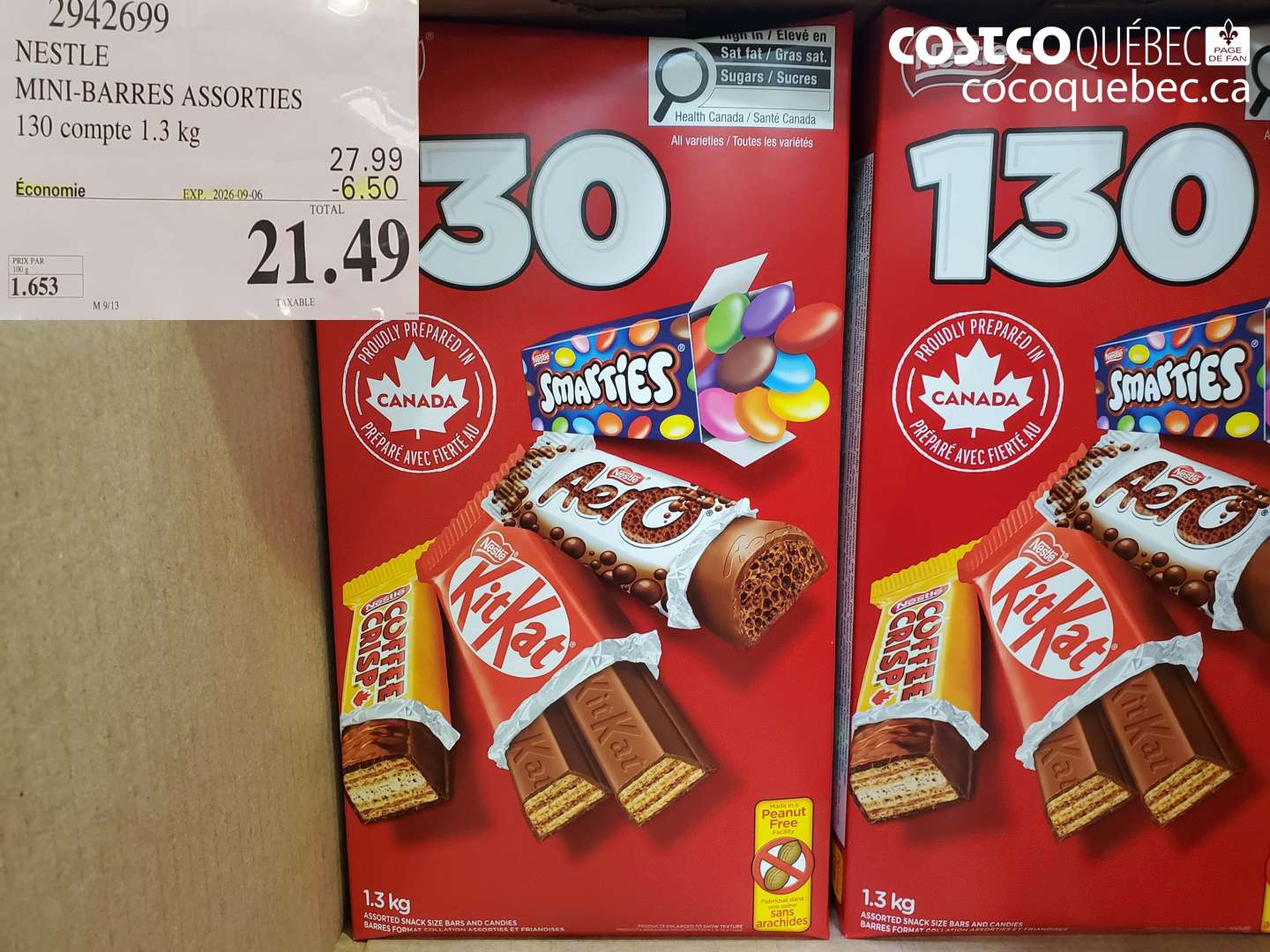 2942699 NESTLE MINI-BARRES ASSORTIES ($6.50 INSTANT SAVINGS EXPIRES ON 2026-09-06) $21.49