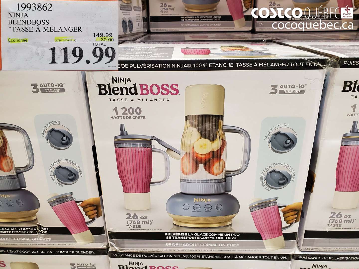 1993862 NINJA BLENDBOSS TASSE À MÉLANGER ($30.00 INSTANT SAVINGS EXPIRES ON 2026-08-30) $119.99