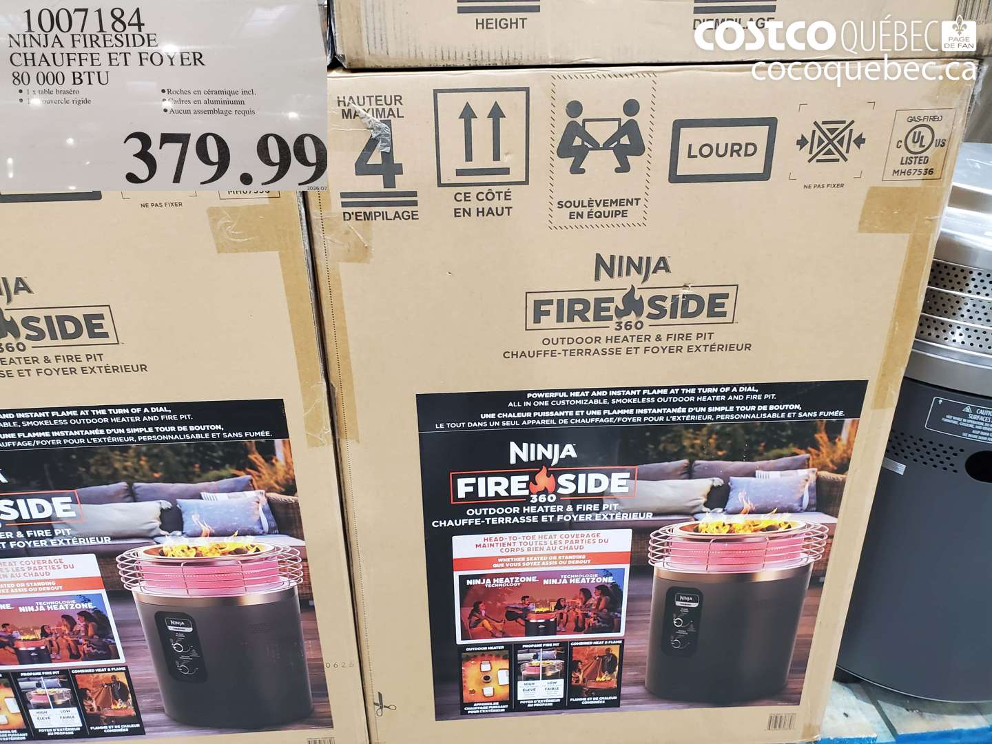 1007184 NINJA FIRESIDE CHAUFFE ET FOYER 80 000 BTU $379.99