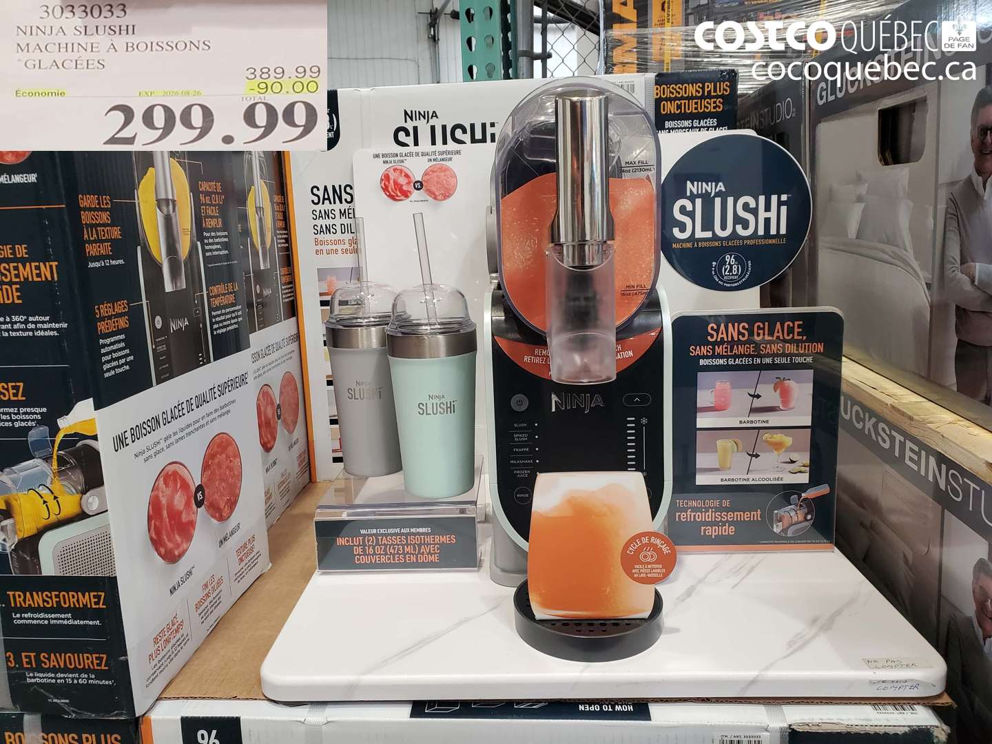 3033033 NINJA SLUSHI MACHINE À BOISSONS GLACÉES ($90.00 INSTANT SAVINGS EXPIRES ON 2026-08-26) $299.99