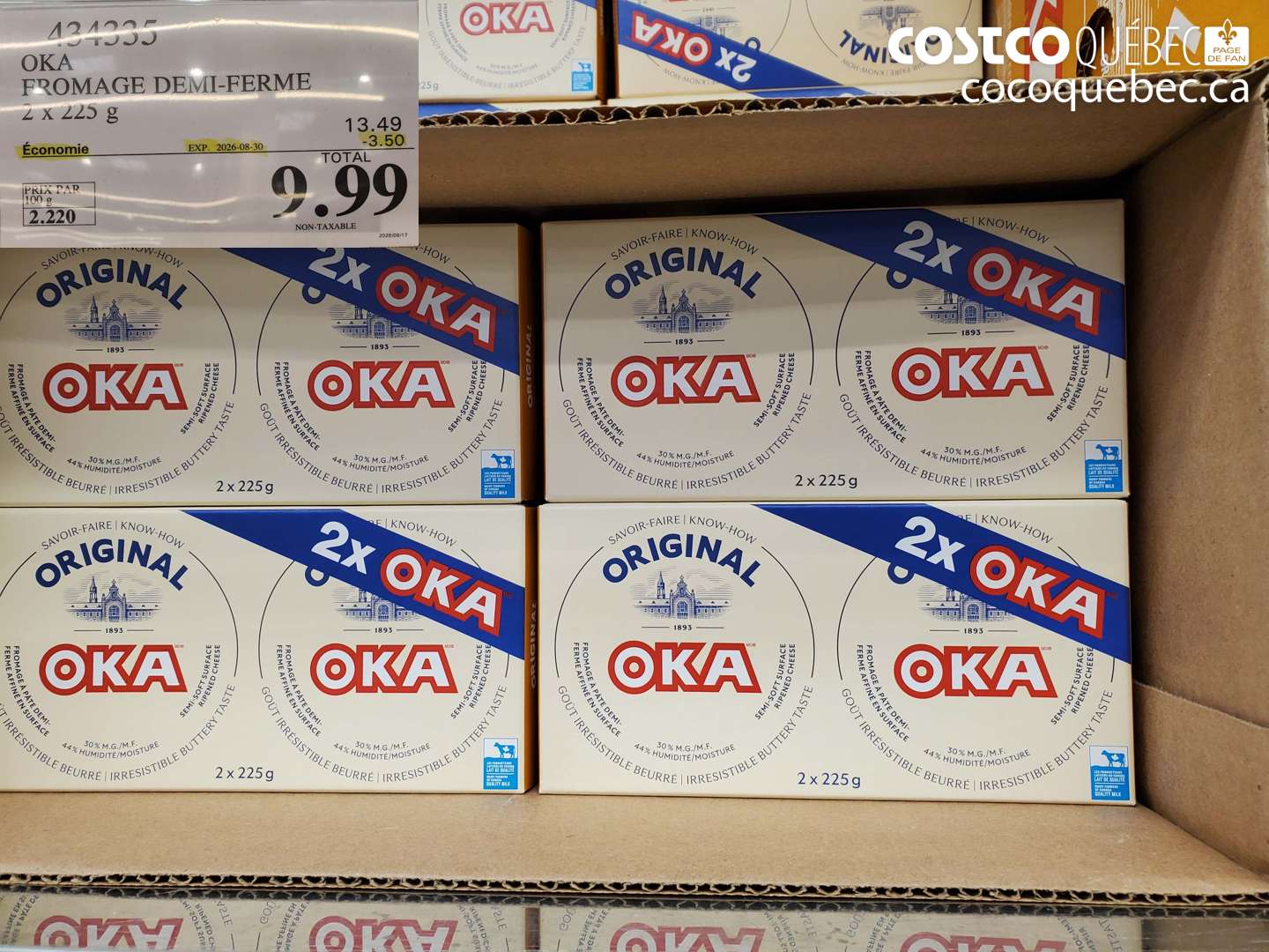 434355 OKA FROMAGE DEMI-FERME ($3.50 INSTANT SAVINGS EXPIRES ON 2026-08-30) $9.99
