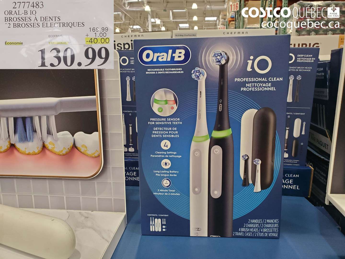 2777483 ORAL-B IO BROSSES À DENTS ($40.00 INSTANT SAVINGS EXPIRES ON 2026-08-30) $130.99