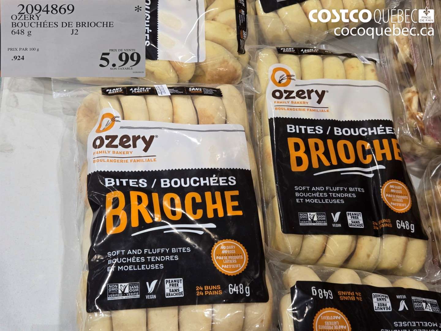 2094869 OZERY BOUCHÉES DE BRIOCHE $5.99