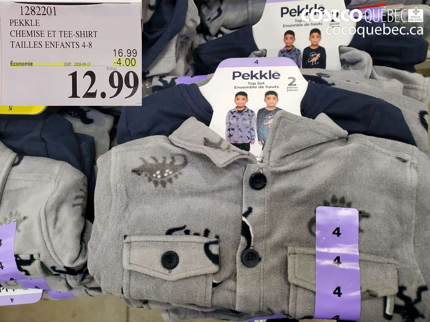 1282201 PEKKLE CHEMISE ET TEE-SHIRT TAILLES ENFANTS 4-8 ($4.00 INSTANT SAVINGS EXPIRES ON 2026-09-13) $12.99