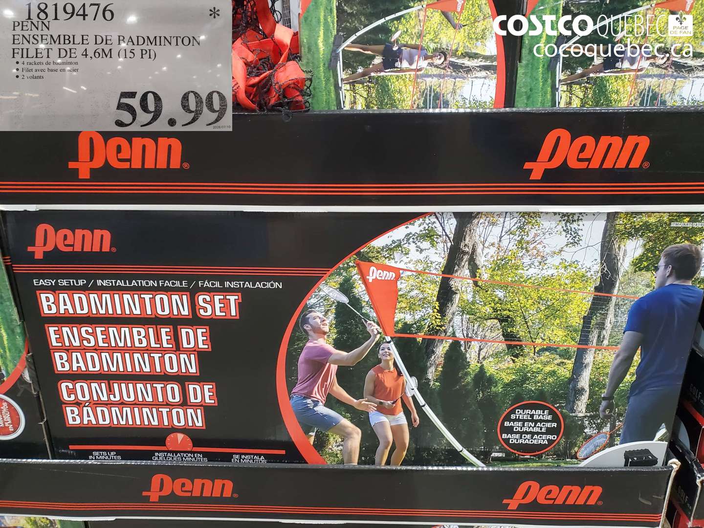 1819476 PENN ENSEMBLE DE BADMINTON FILET DE 4.6M (15 PI) $59.99