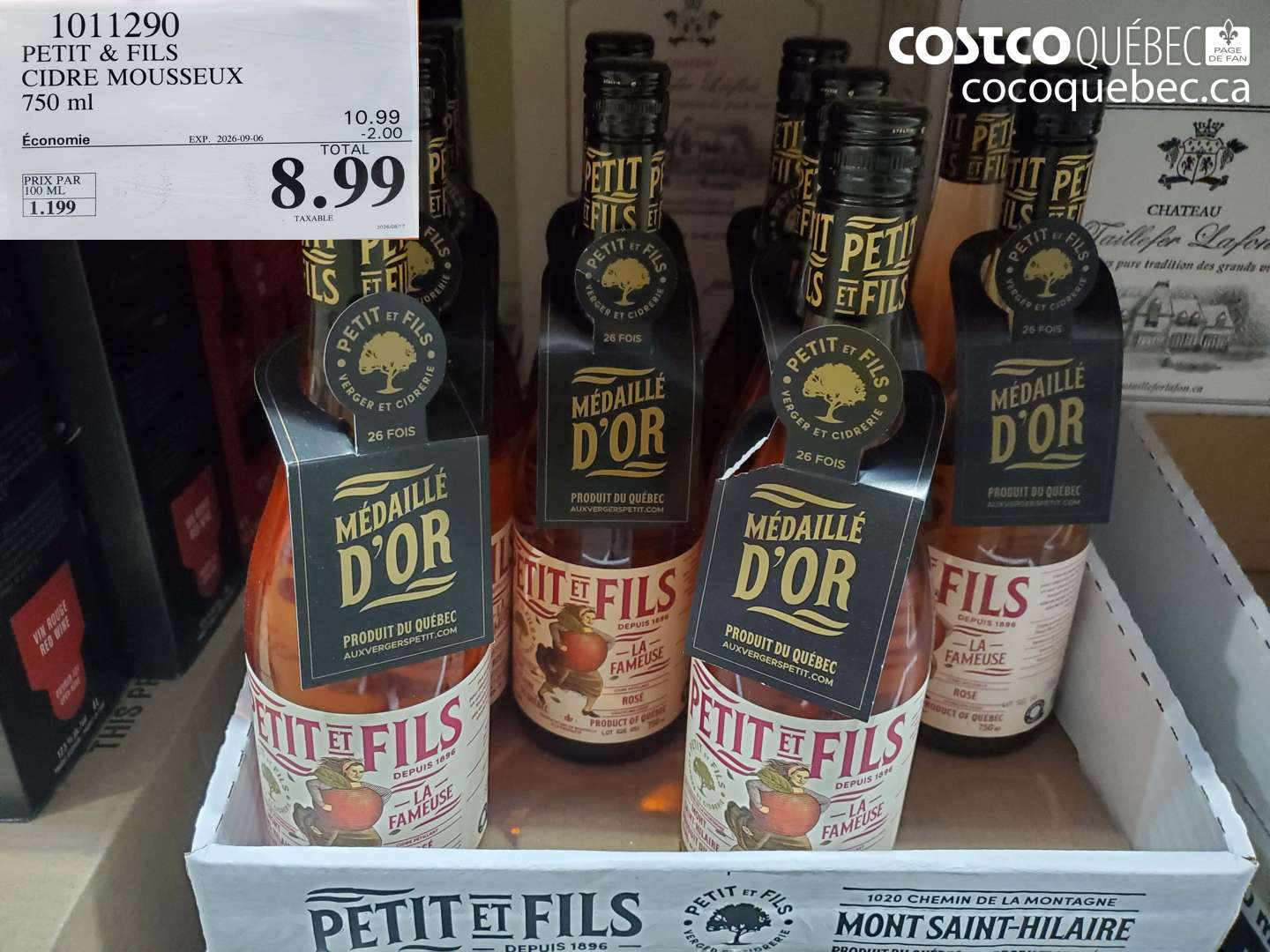 1011290 PETIT & FILS CIDRE MOUSSEUX ($2.00 INSTANT SAVINGS EXPIRES ON 2026-09-06) $8.99