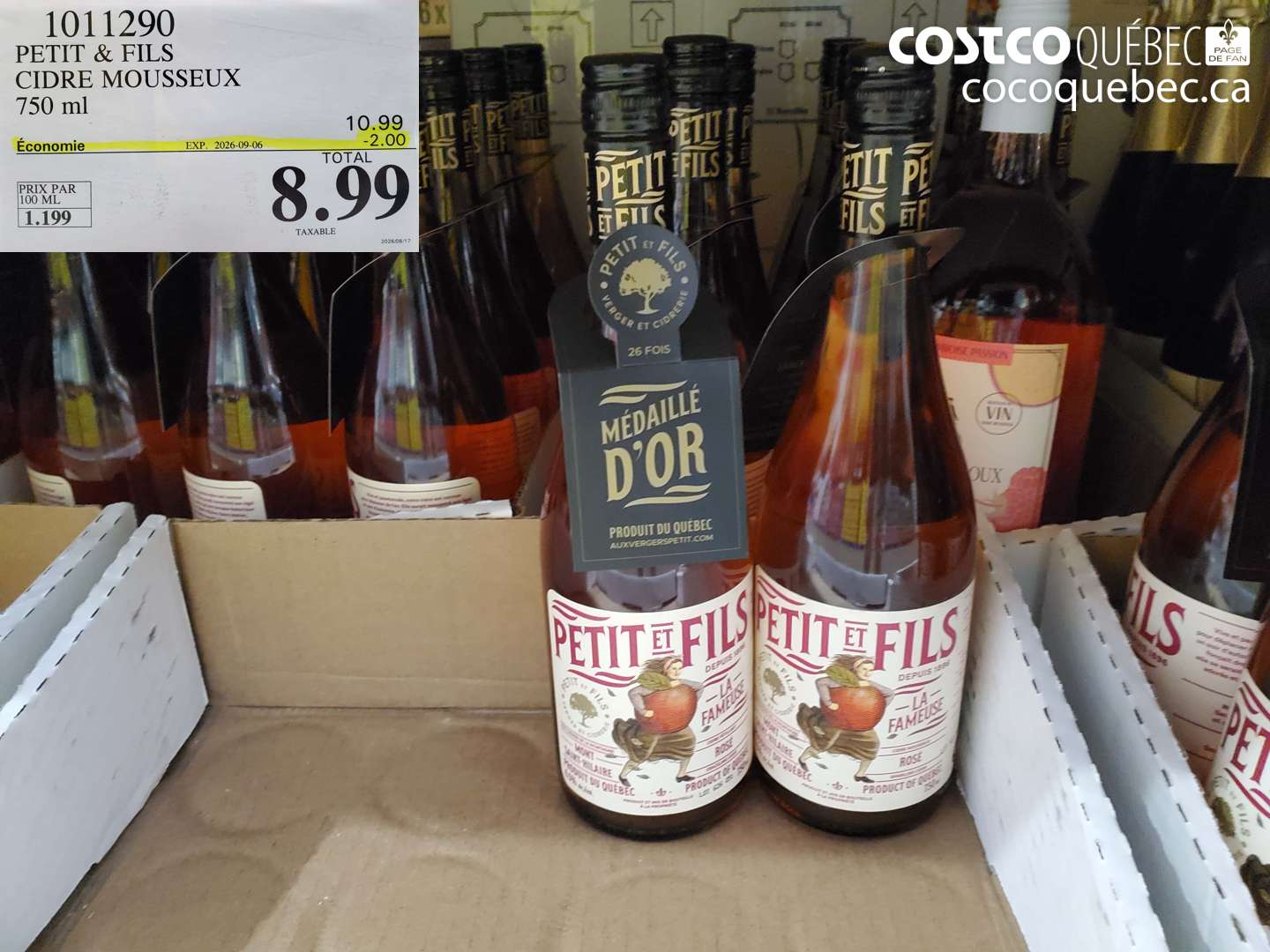 1011290 PETIT & FILS CIDRE MOUSSEUX ($2.00 INSTANT SAVINGS EXPIRES ON 2026-09-06) $8.99