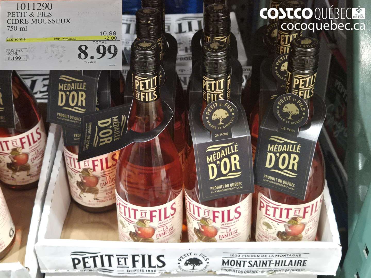 1011290 PETIT & FILS CIDRE MOUSSEUX ($2.00 INSTANT SAVINGS EXPIRES ON 2026-09-06) $8.99