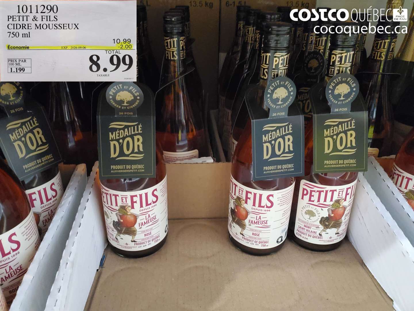 1011290 PETIT & FILS CIDRE MOUSSEUX ($2.00 INSTANT SAVINGS EXPIRES ON 2026-09-06) $8.99