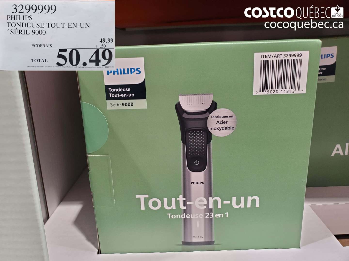 3299999 PHILIPS TONDEUSE TOUT-EN-UN SÉRIE 9000 $50.49