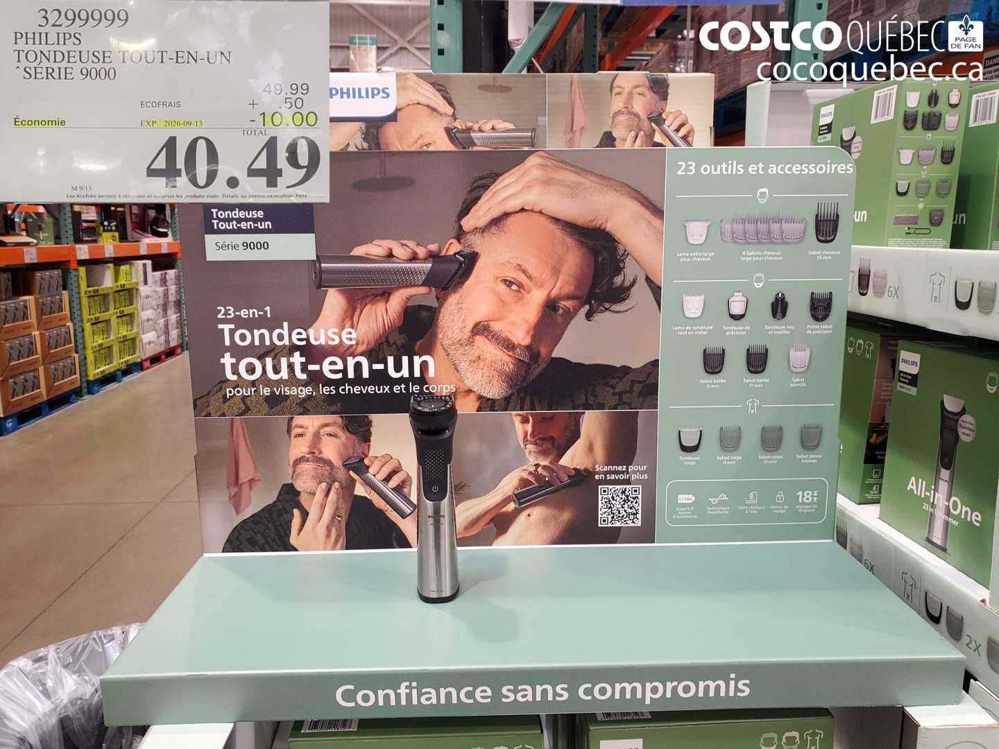 3299999 PHILIPS TONDEUSE TOUT-EN-UN SÉRIE 9000 ($10.00 INSTANT SAVINGS EXPIRES ON 2026-09-13) $40.49