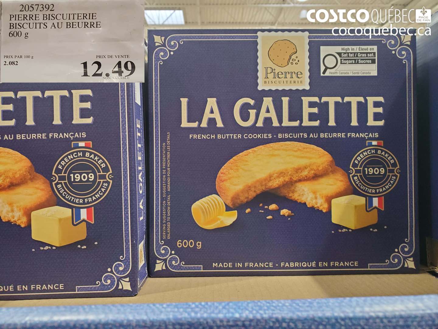2057392 PIERRE BISCUITERIE BISCUITS AU BEURRE $12.49