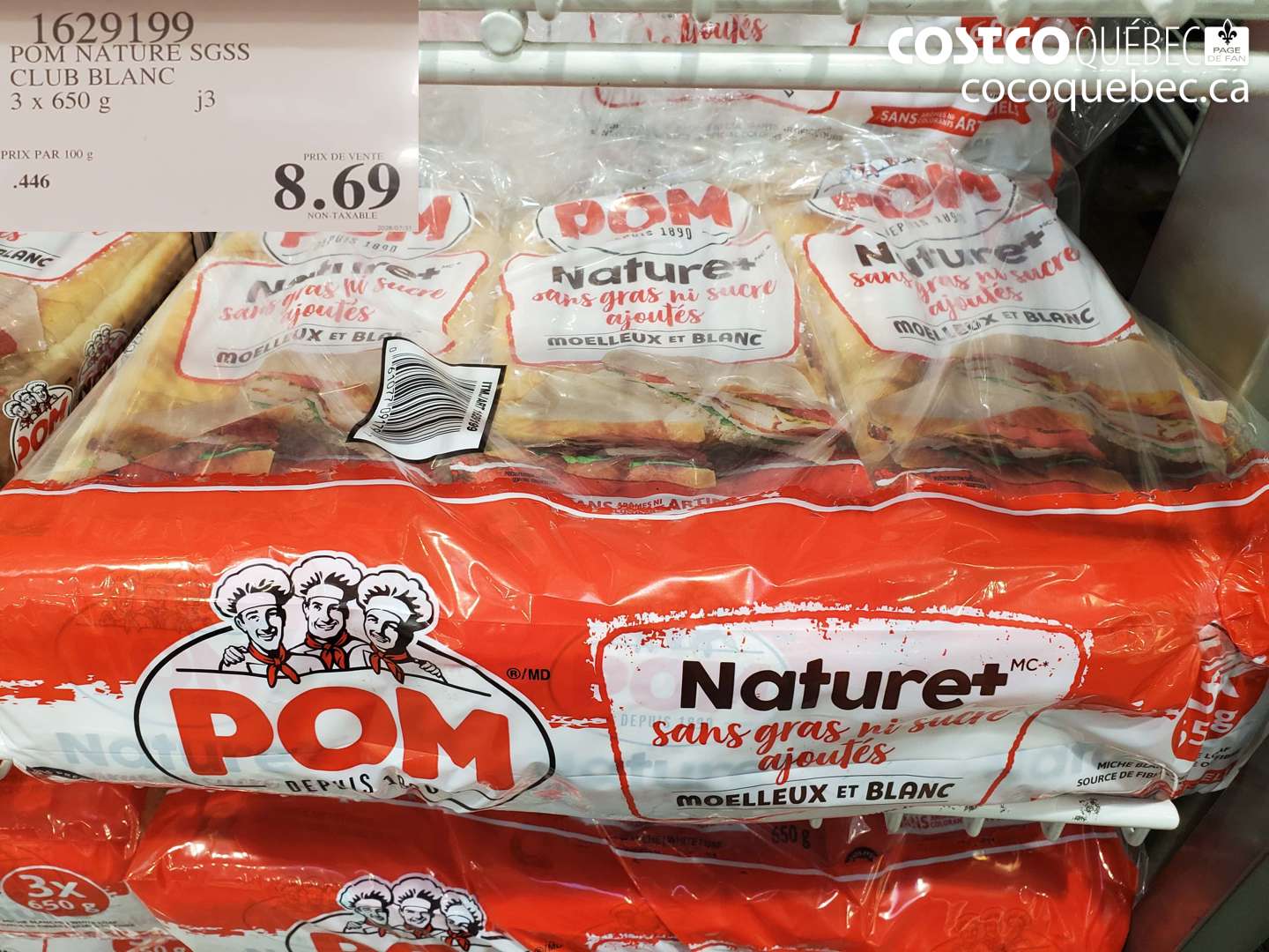 1629199 POM NATURE SGSS CLUB BLANC $8.69