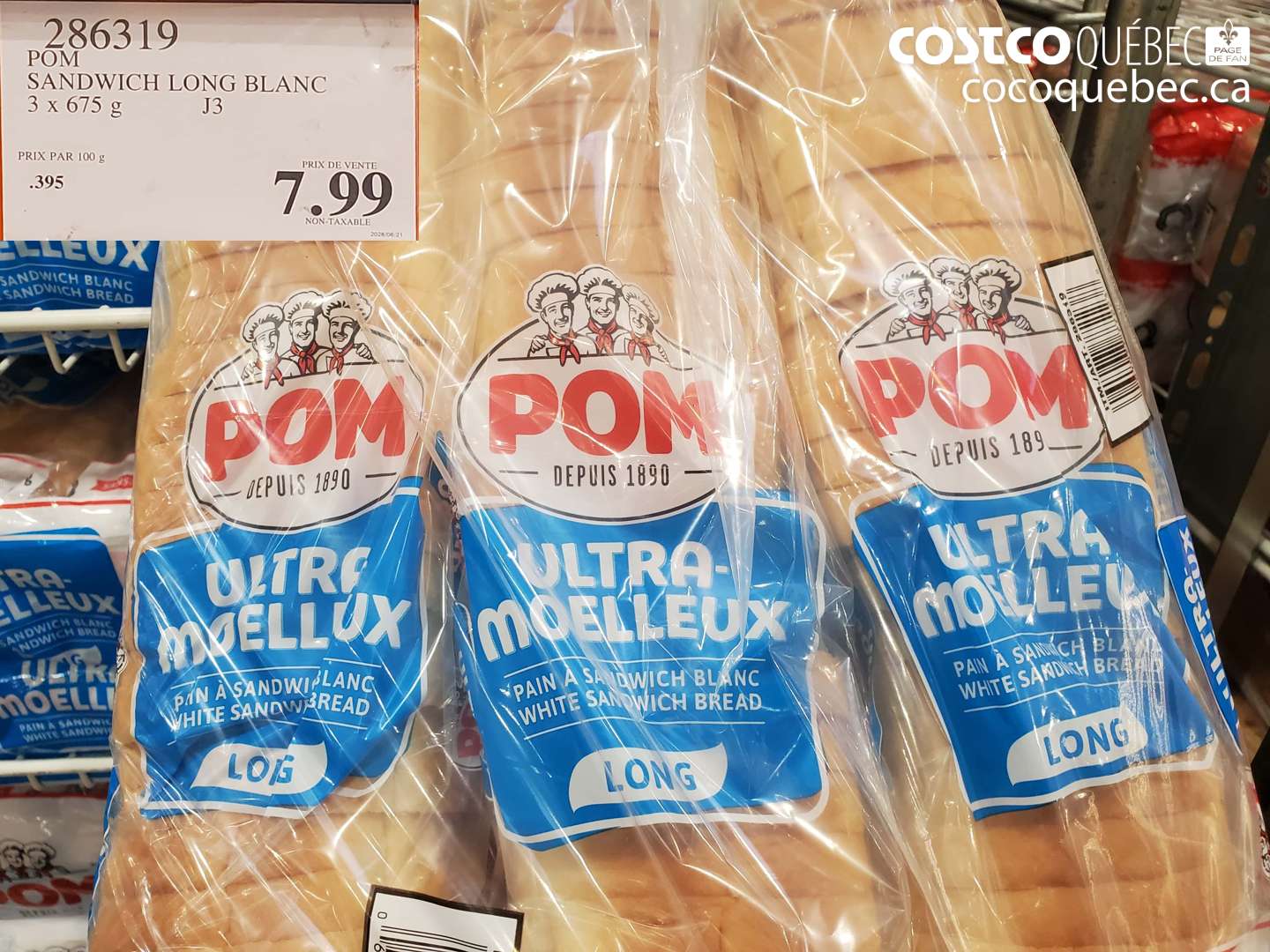 286319 POM SANDWICH LONG BLANC $7.99