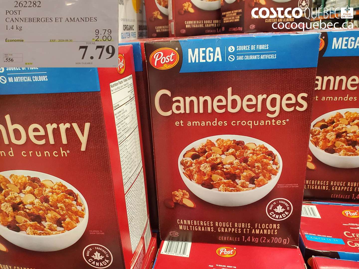 262282 POST CANNEBERGES ET AMANDES ($2.00 INSTANT SAVINGS EXPIRES ON 2026-05-31) $7.79
