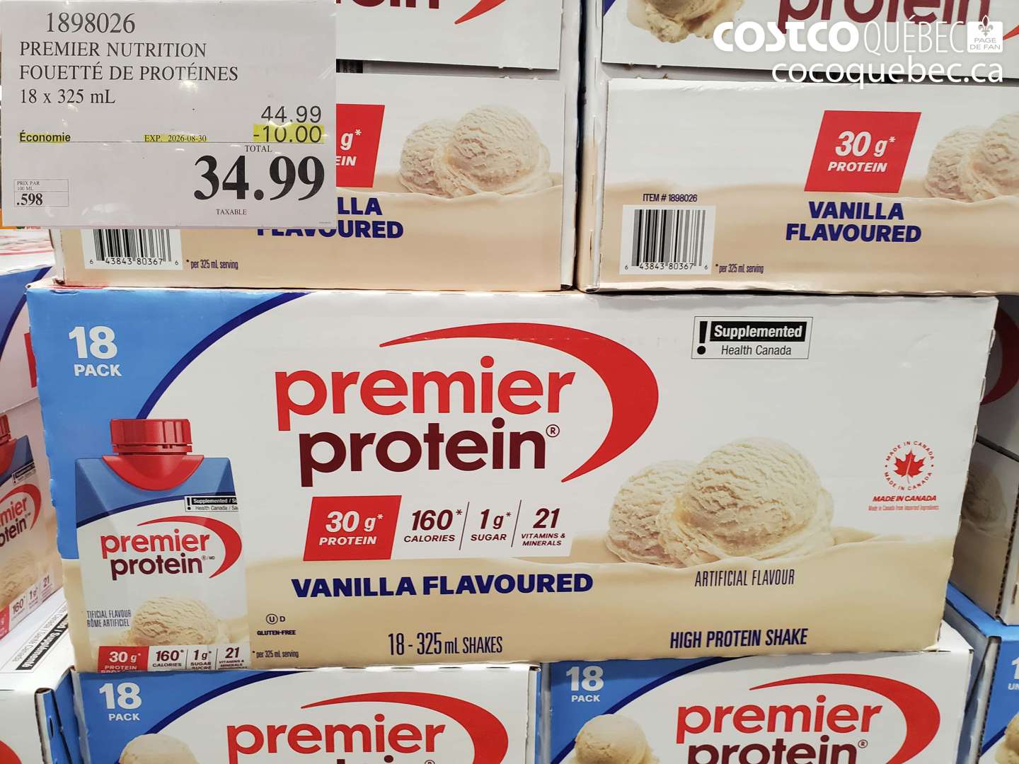 1898026 PREMIER NUTRITION FOUETTÉ DE PROTÉINES ($10.00 INSTANT SAVINGS EXPIRES ON 2026-08-30) $34.99