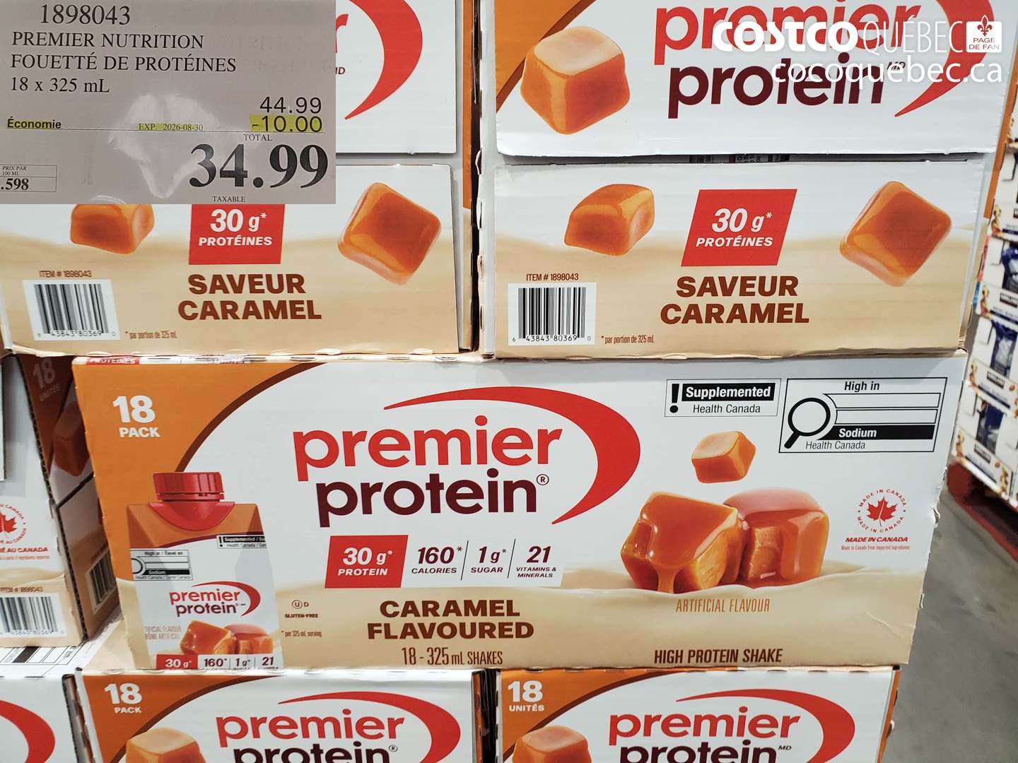 1898043 PREMIER NUTRITION FOUETTÉ DE PROTÉINES ($10.00 INSTANT SAVINGS EXPIRES ON 2026-08-30) $34.99