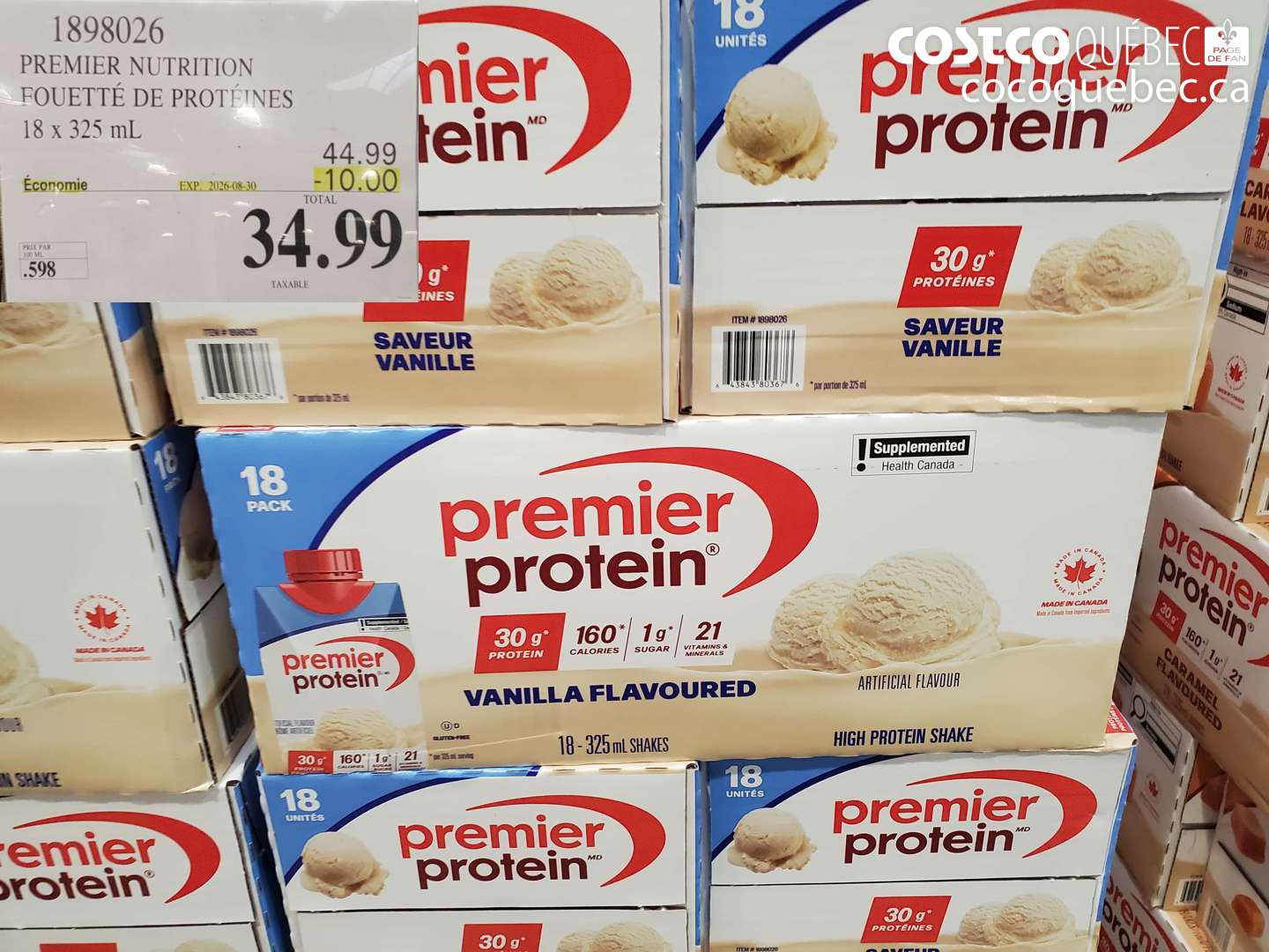 1898026 PREMIER NUTRITION FOUETTÉ DE PROTÉINES ($10.00 INSTANT SAVINGS EXPIRES ON 2026-08-30) $34.99
