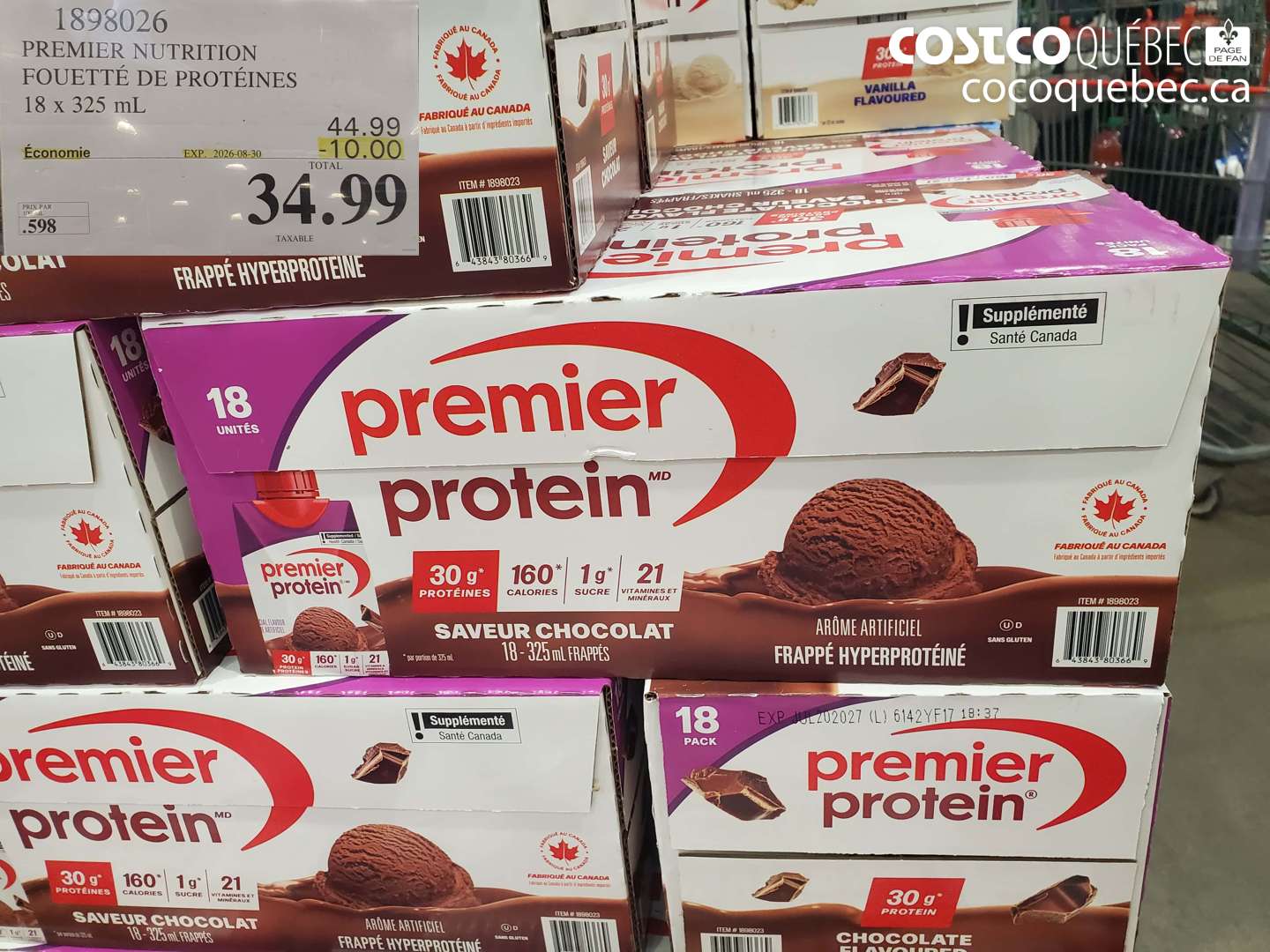 1898026 PREMIER NUTRITION FOUETTÉ DE PROTÉINES ($10.00 INSTANT SAVINGS EXPIRES ON 2026-08-30) $34.99