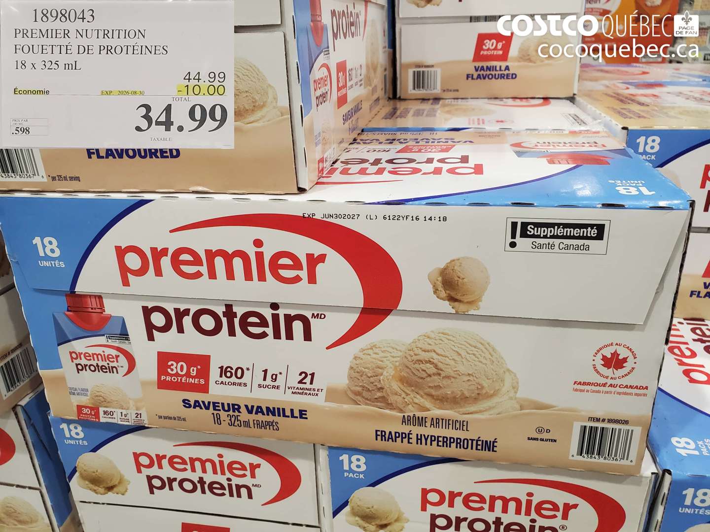 1898043 PREMIER NUTRITION FOUETTÉ DE PROTÉINES ($10.00 INSTANT SAVINGS EXPIRES ON 2026-08-30) $34.99