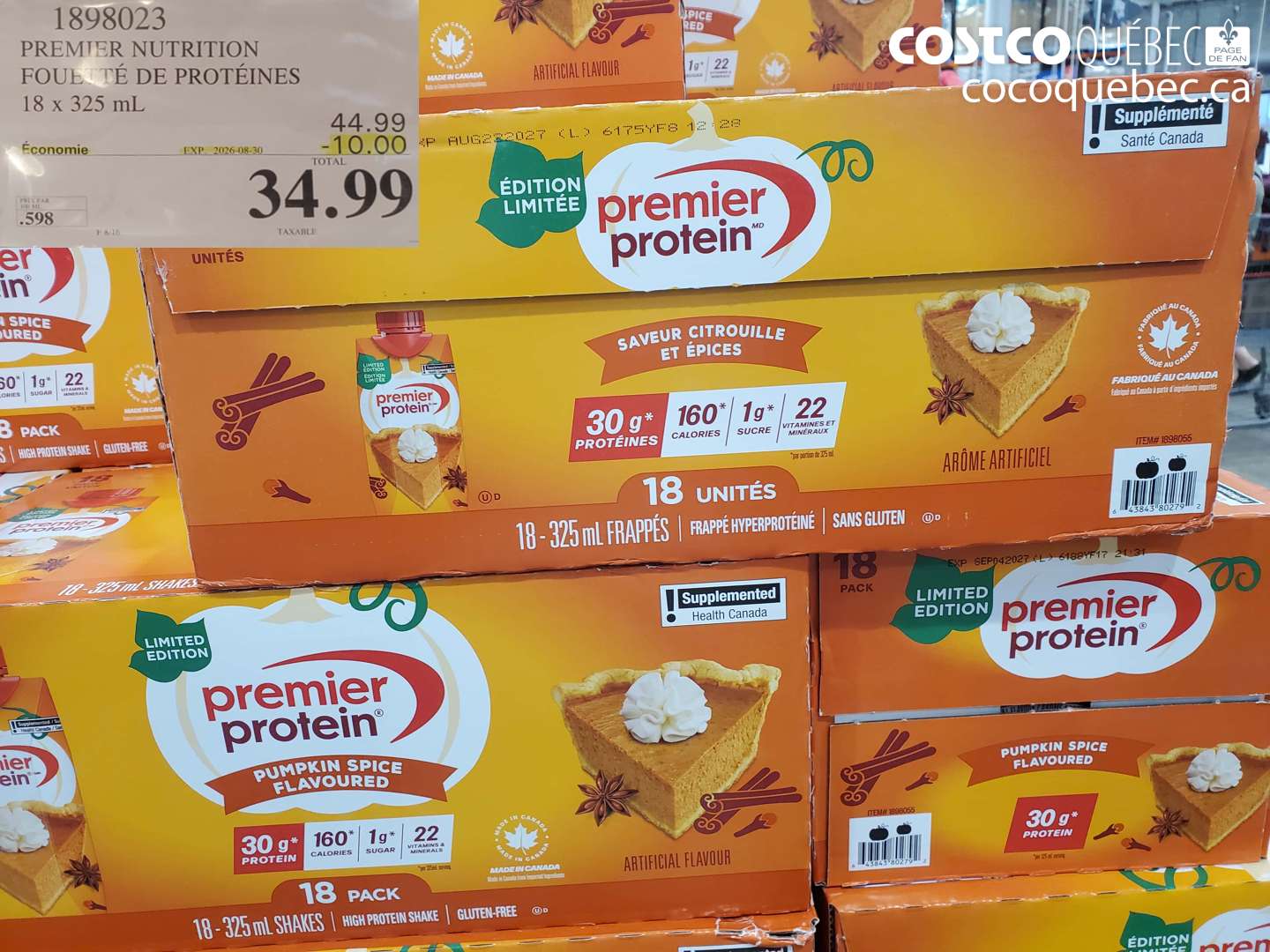 1898023 PREMIER NUTRITION FOUETTÉ DE PROTÉINES ($10.00 INSTANT SAVINGS EXPIRES ON 2026-08-30) $34.99
