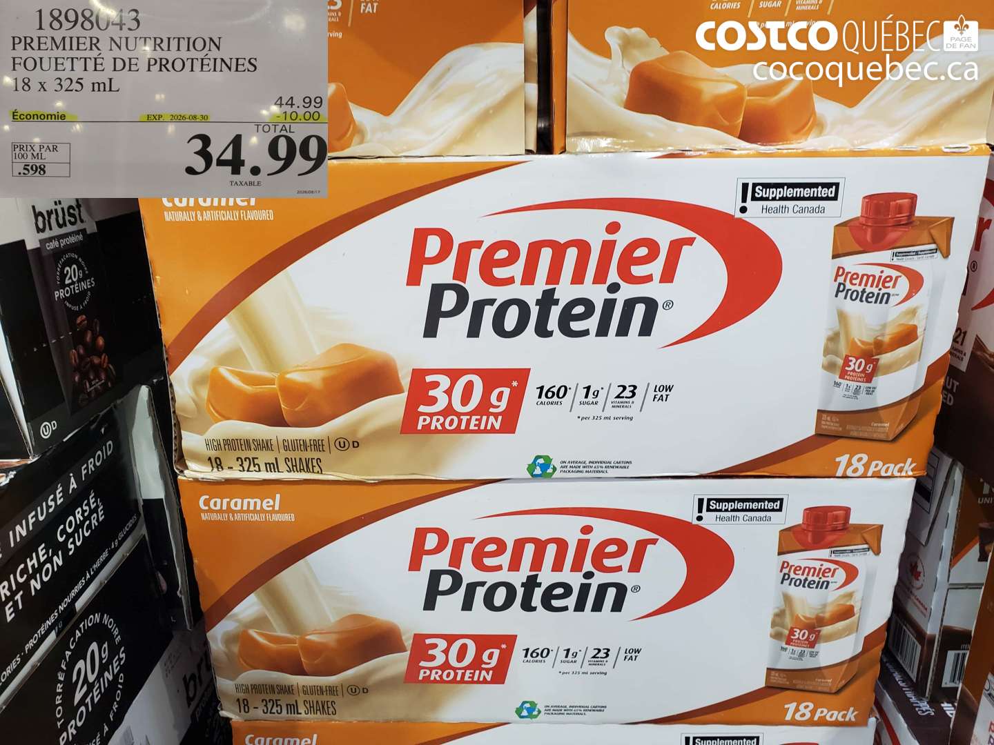1898043 PREMIER NUTRITION FOUETTÉ DE PROTÉINES ($10.00 INSTANT SAVINGS EXPIRES ON 2026-08-30) $34.99
